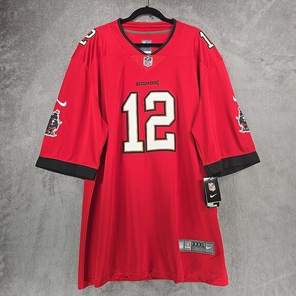 Nike On Field NFL Tampa Bay Buccaneers #12 Legend Tom Brady Jersey Men's XXXL